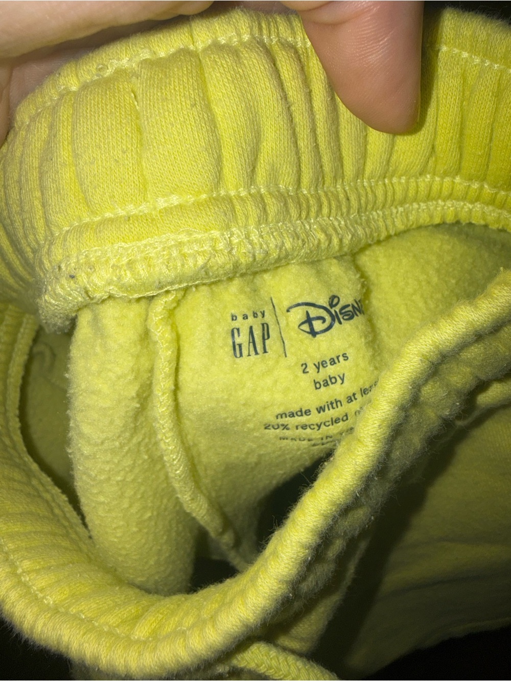 Gap x Disney Mickey Mouse Toddler Yellow Sweat Set 2 Year - Picture 3 of 4